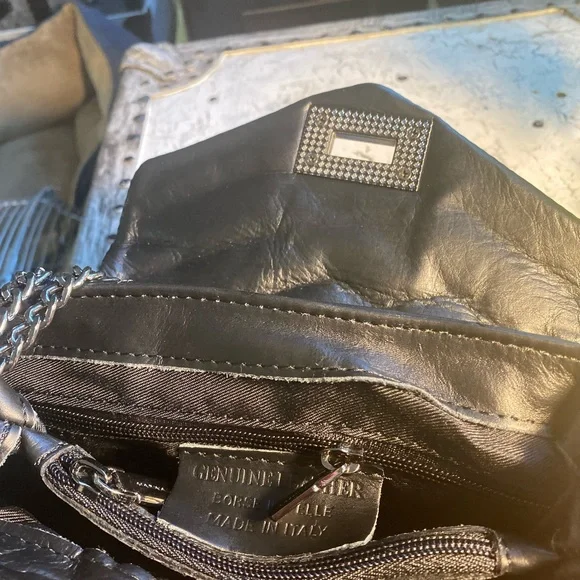 NWT Marina Galanti Black Leather Cross Body - Picture 5 of 15